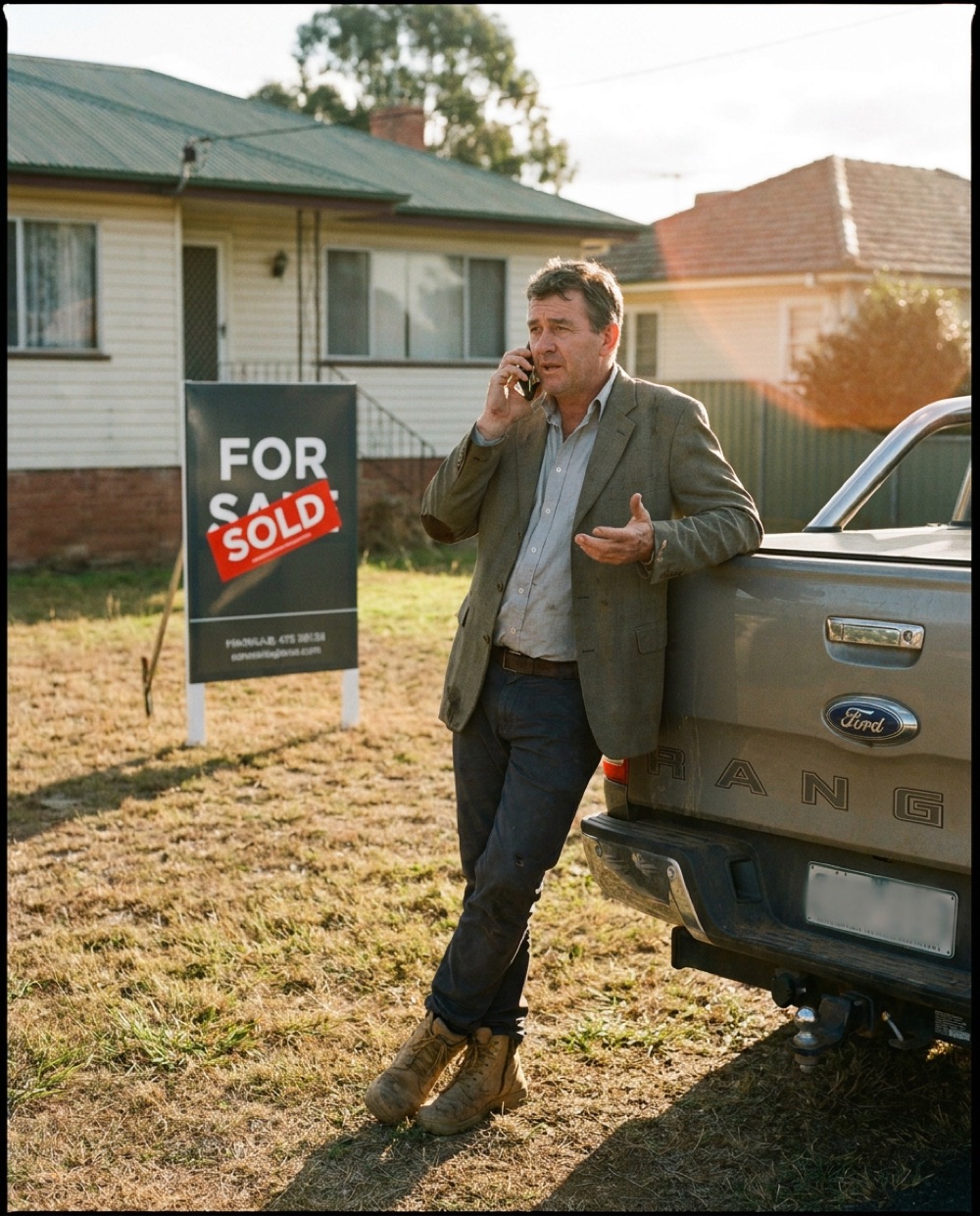 An agent working the phone between opens